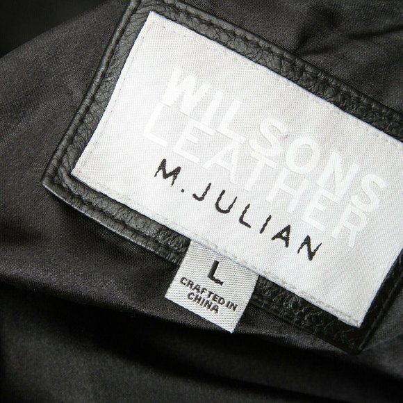 M Julian MJ 79 Wilsons Leather Black Pebbled Leather Full Zip Jacket Mens L - Picture 3 of 8